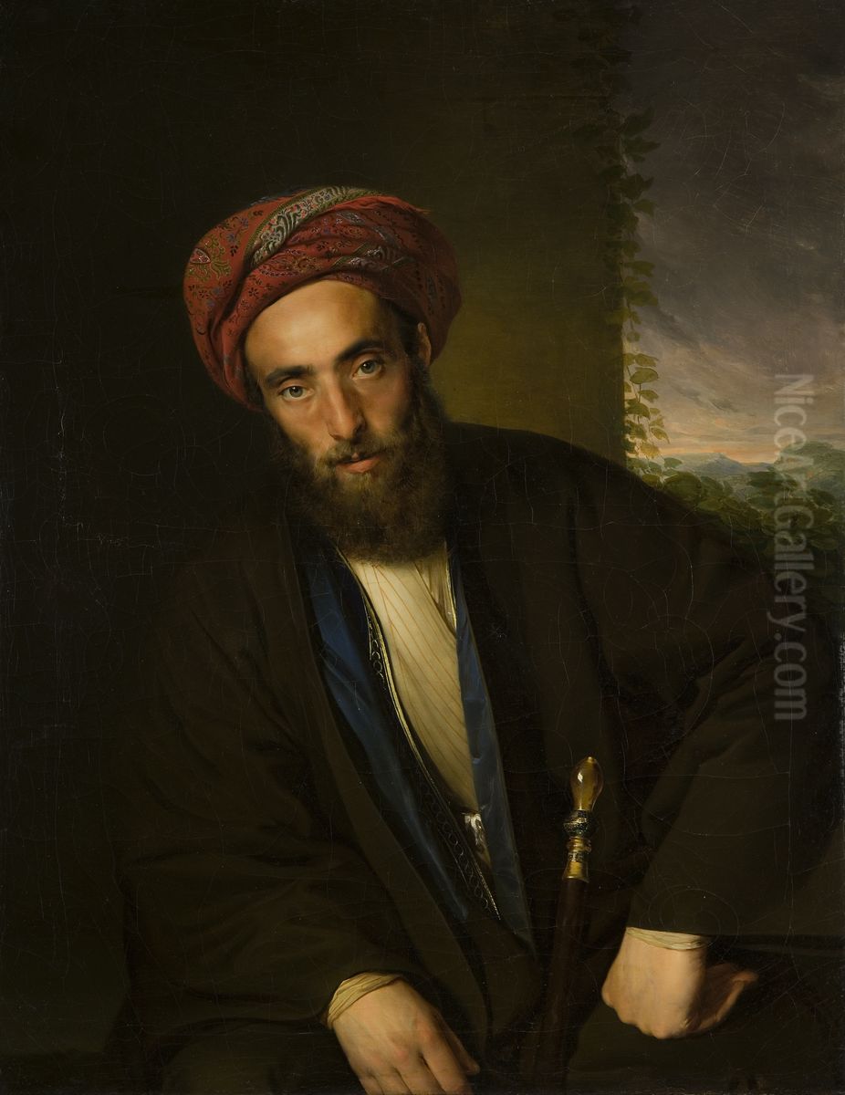 Seated Armenian Oil Painting by Franz Eybl