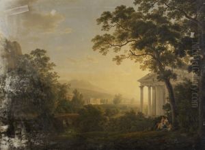 Ideal Landscape with Temple Buildings