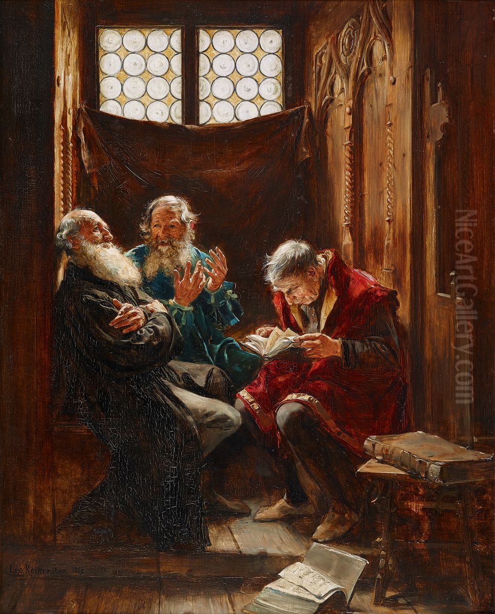 Meinungsdifferenzen Oil Painting by Leo Reiffenstein