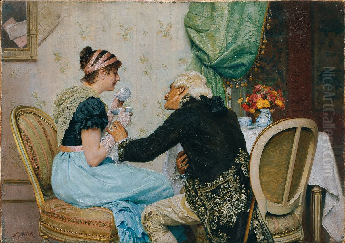 Johannistrieb Oil Painting by Franz Xaver Simm