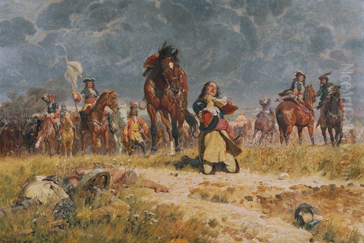 Gebet vor der Schlacht Oil Painting by Ludwig Koch