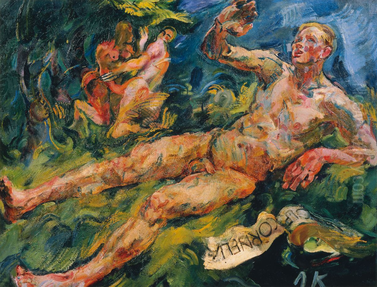 Klage Oil Painting by Anton Kolig