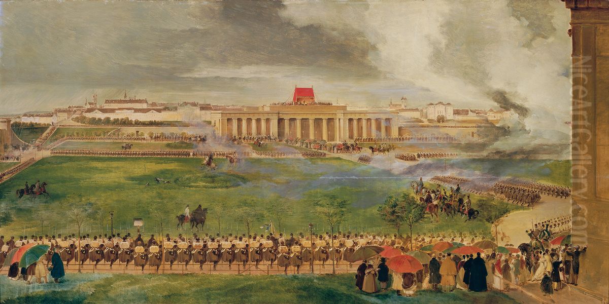 The Field Fair on the Outer Burgplatz on 13 April 1826 Oil Painting by Peter Fendi