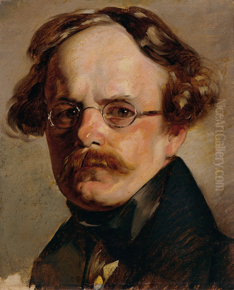 Unknown Man Oil Painting by Friedrich von Amerling