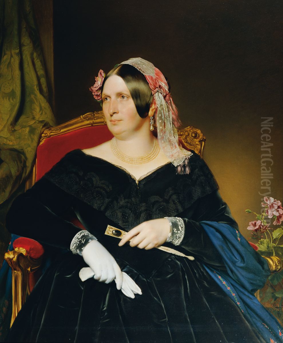 Dame im Lehnstuhl Oil Painting by Franz Eybl