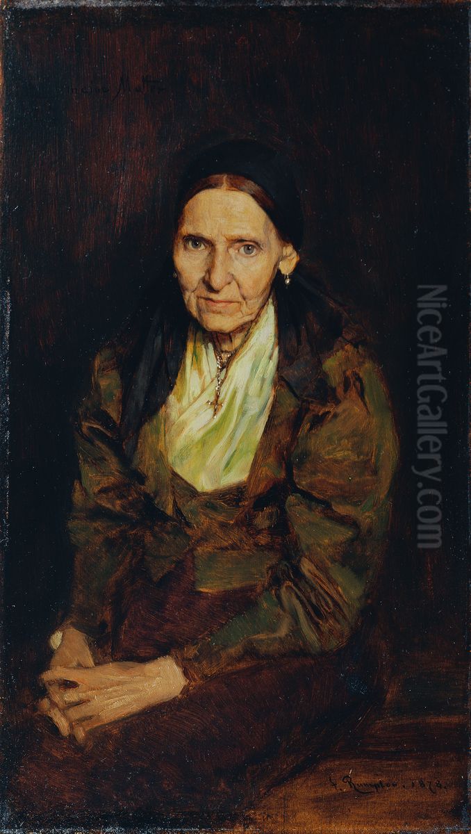 Die Mutter des Kunstlers Oil Painting by Franz Rumpler