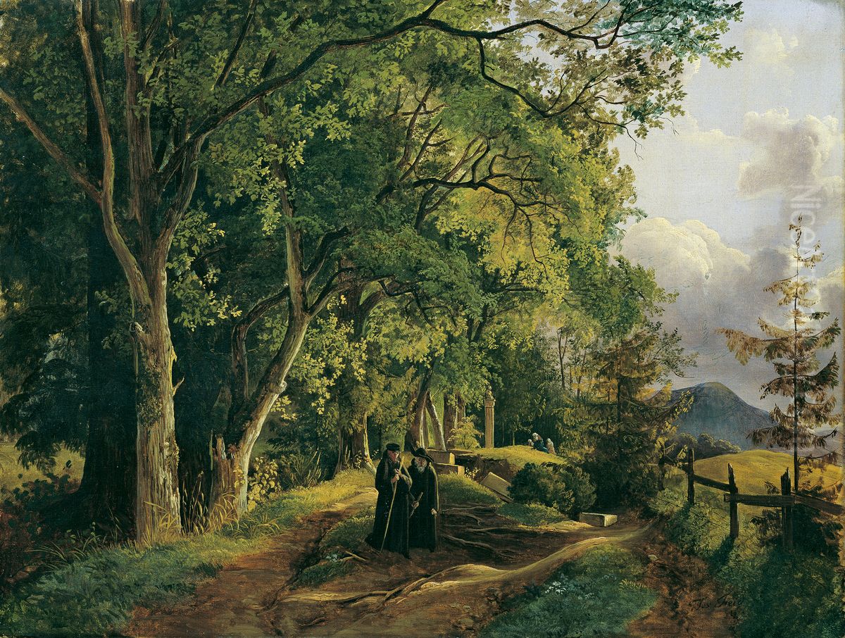 Weg auf den Mariahilfberg bei Gutenstein Oil Painting by Josef Feid