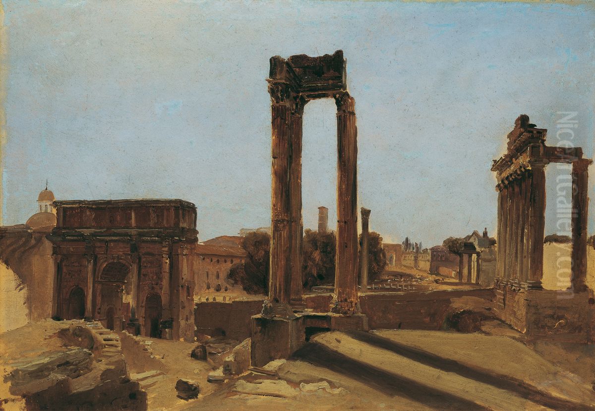 Das Forum Romanum Oil Painting by Carl Blechen