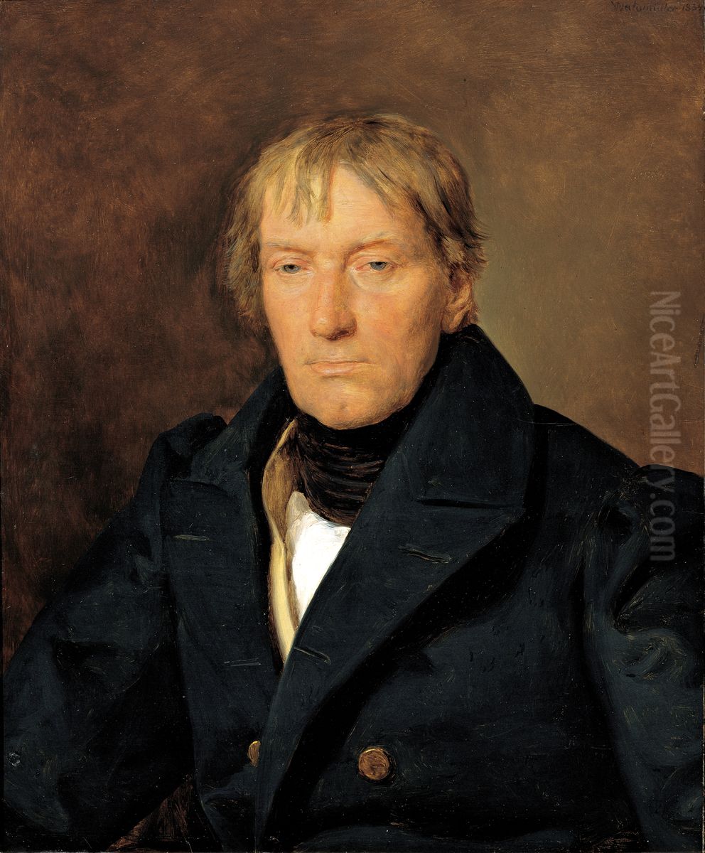 Der Kupferstecher Francois Haury Oil Painting by Ferdinand Georg Waldmuller