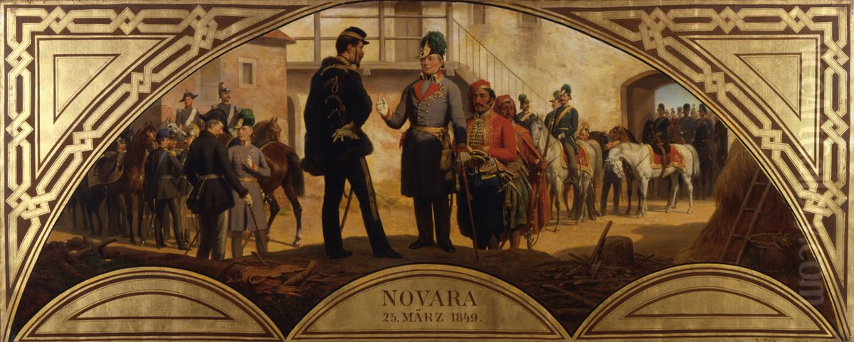Episode nach der Schlacht bei Novara 1849 Oil Painting by Karl von Blaas