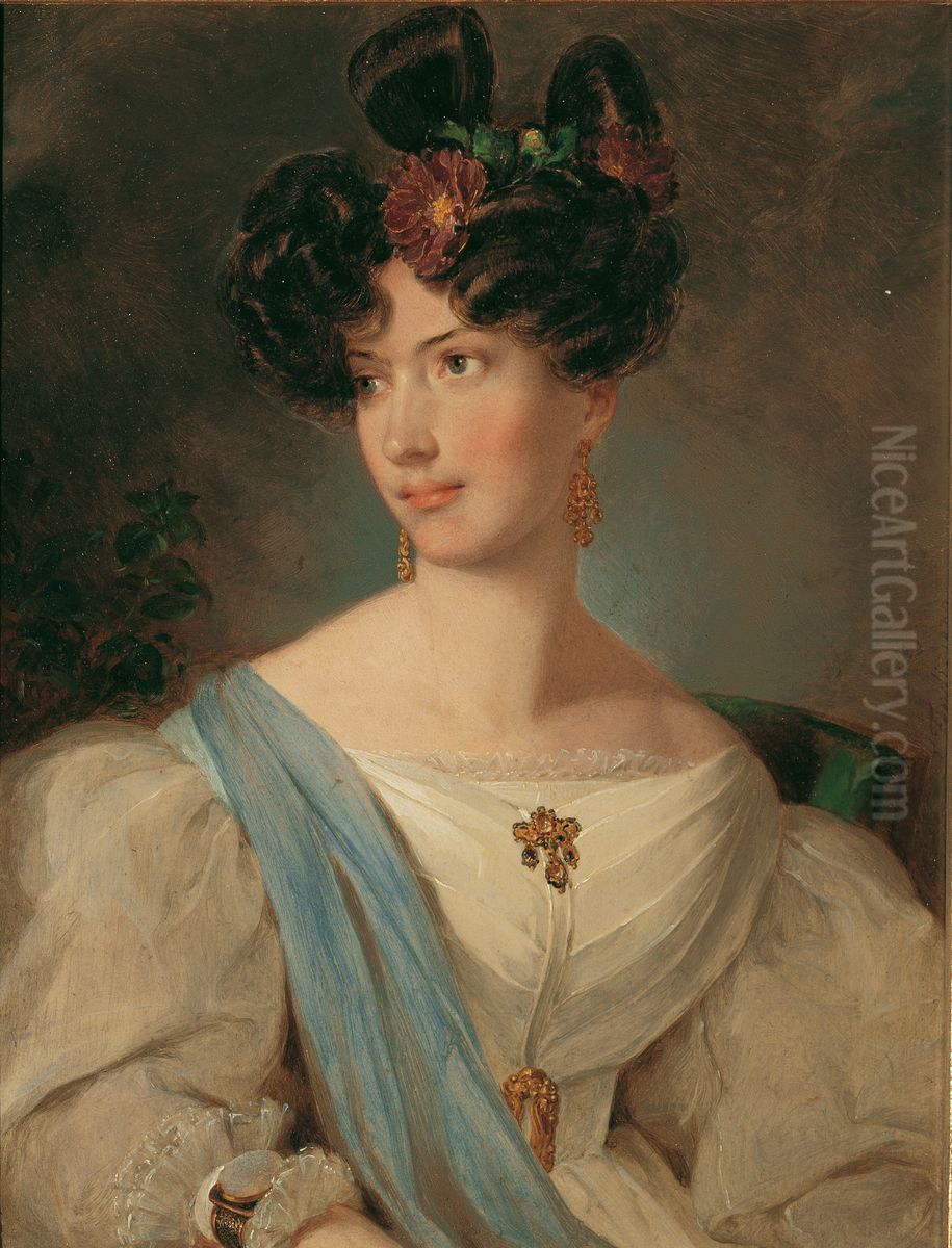 Damenportrat Oil Painting by Peter Fendi