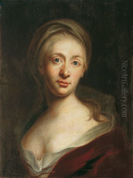Damenbildnis Oil Painting by Christian Seybold