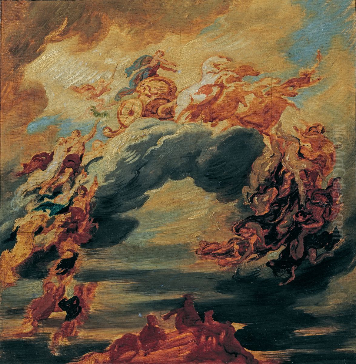 Der Sieg des Lichtes uber die Finsternis Oil Painting by Hans (Johann von Strasiripka) Canon