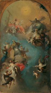 Die Aufnahme des heiligen Augustinus in den Himmel