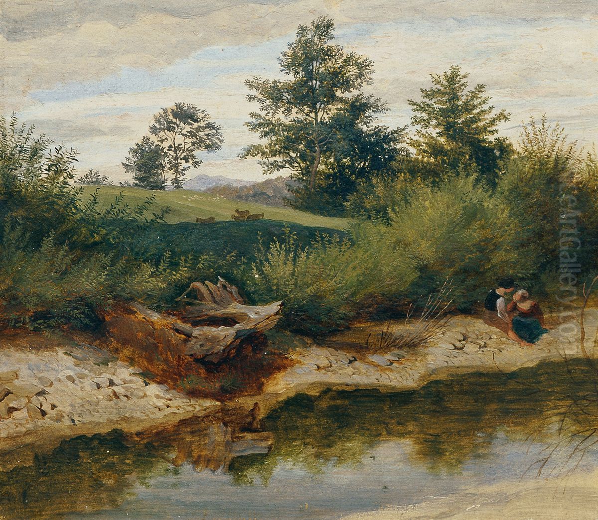 Bachlandschaft Oil Painting by Friedrich Philipp Reinhold