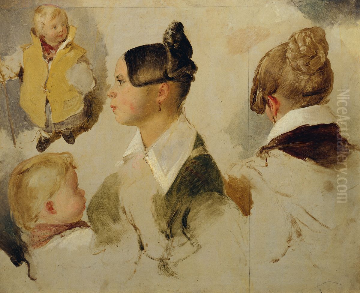 Figurale Studien Oil Painting by Peter Fendi