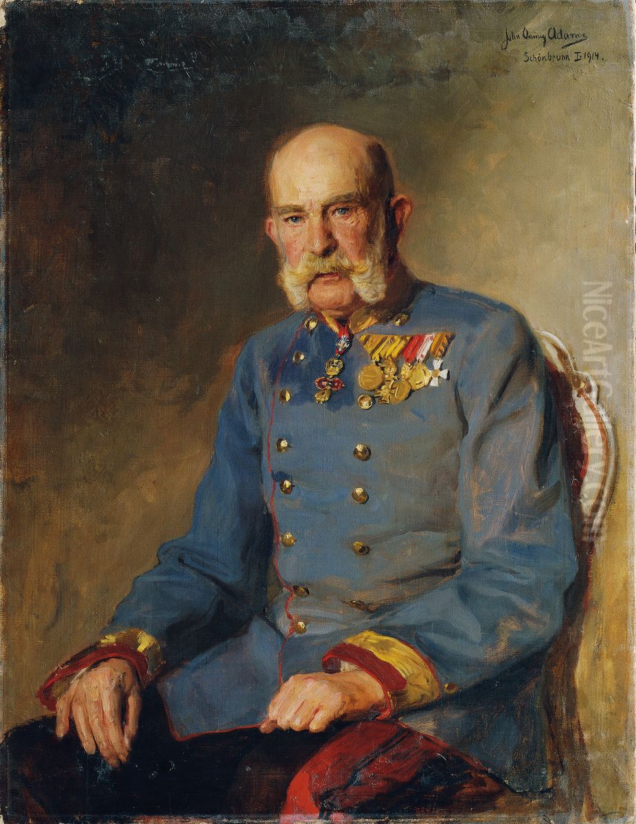 Kaiser Franz Joseph I. in der Dienstuniform eines osterreichischen Feldmarschalls Oil Painting by John Quincy Adams