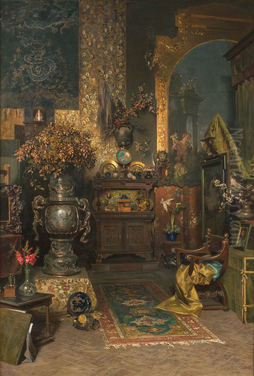 Atelierinterieur Oil Painting by Julius Victor Berger