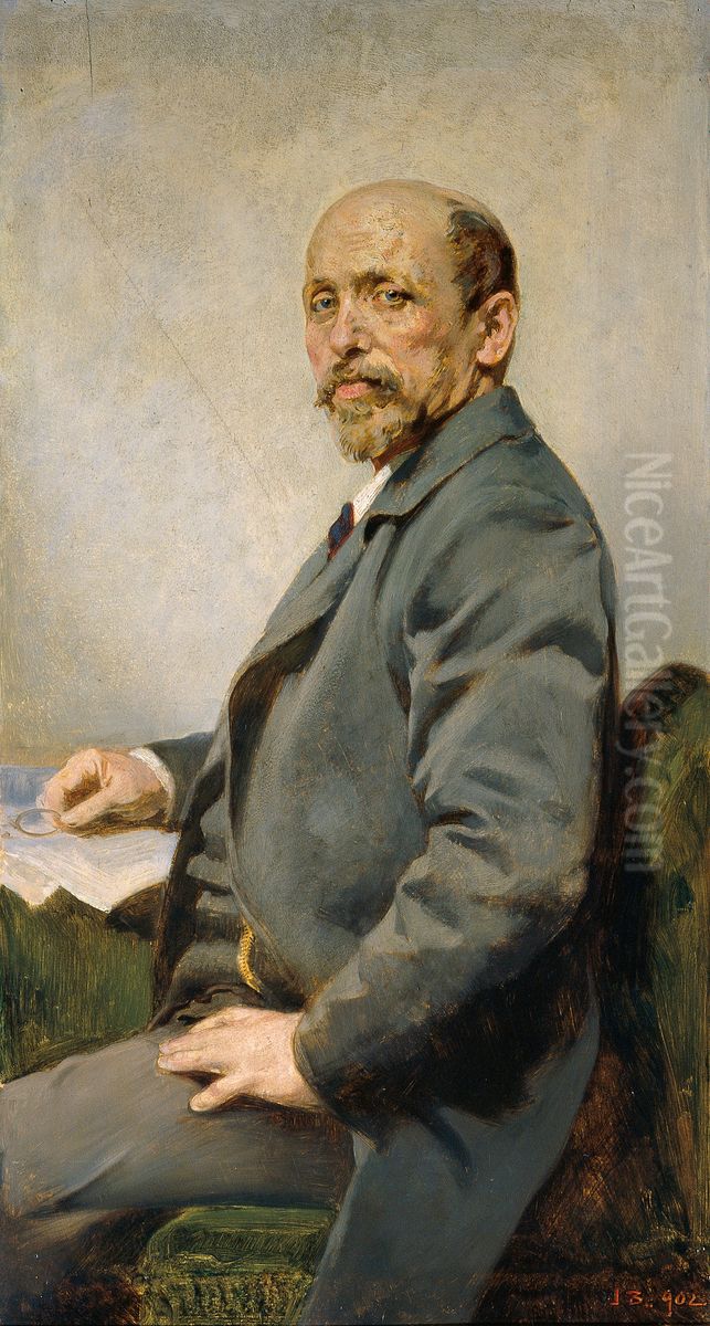 Der Hoffotograf Josef Lowy Oil Painting by Julius Victor Berger