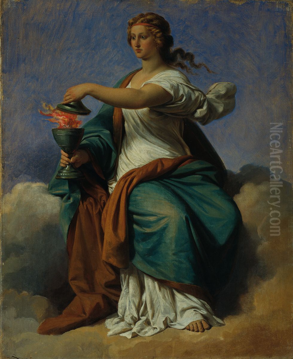 Allegorie der Selbstbeherrschung (Massigung) Oil Painting by Karl von Blaas