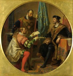 Kaiser Karl V. und Konig Franz I. bei Pavia 1525