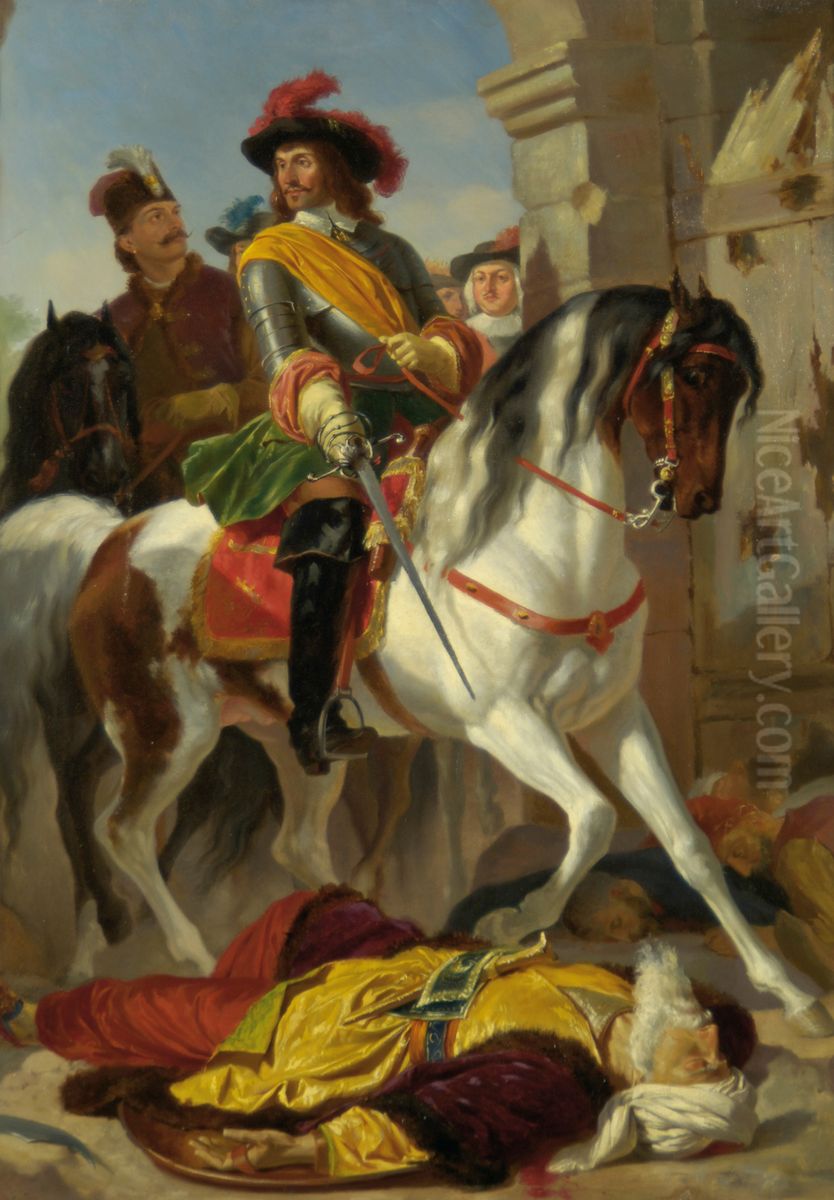 The Storming of Ofen 1686 Oil Painting by Karl von Blaas