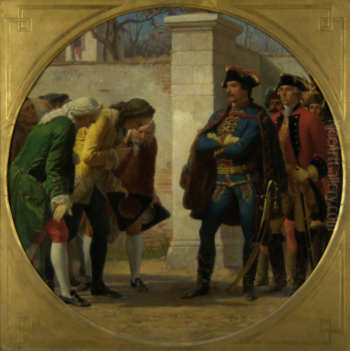 The attack on Berlin in 1757 Oil Painting by Karl von Blaas