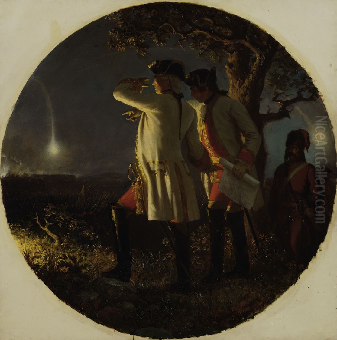 The storming of Schweidnitz in 1761 Oil Painting by Karl von Blaas