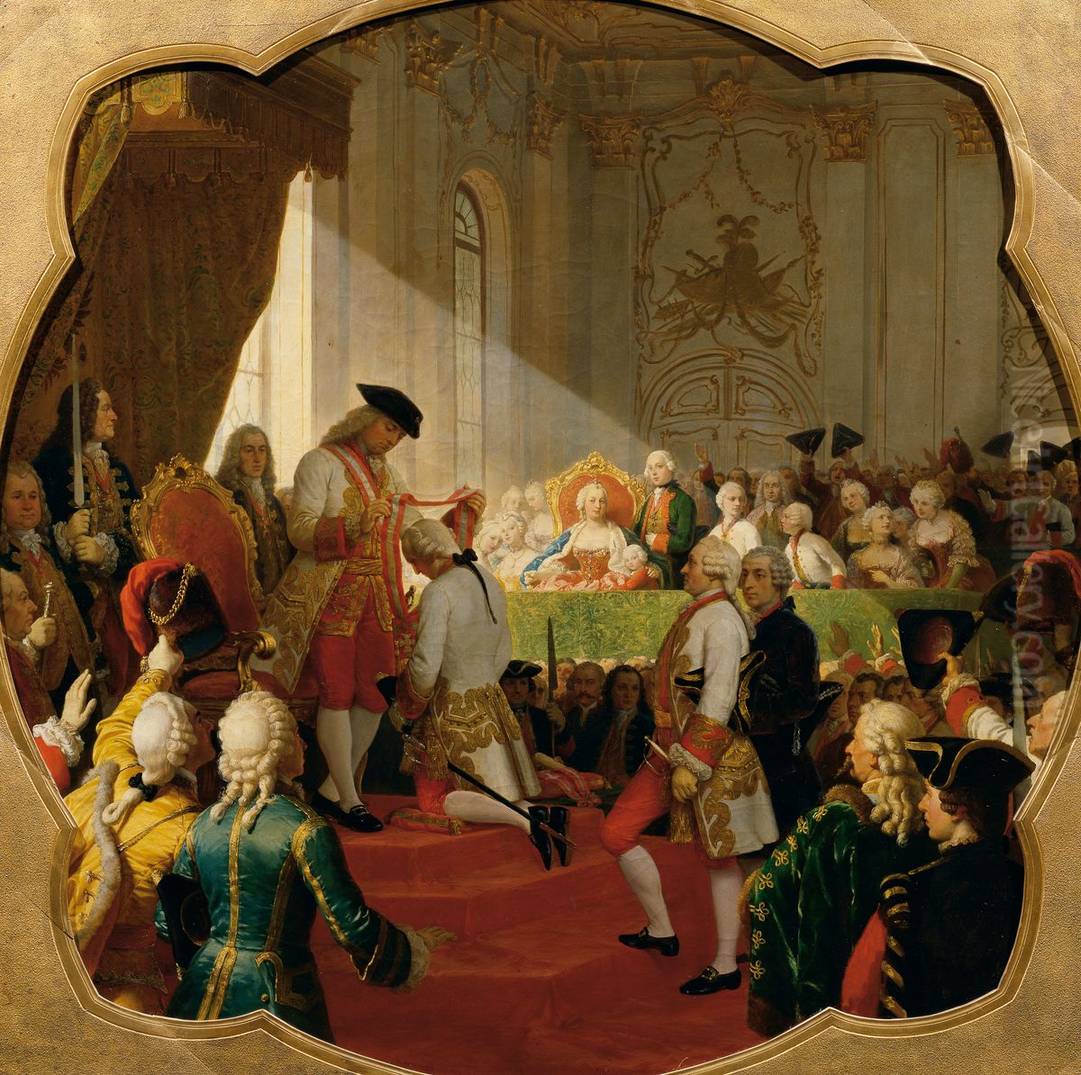 Erste Promotion zum Militar-Maria-Theresien-Orden 1758 Oil Painting by Karl von Blaas Erste Promotion zum Militar-Maria-Theresien-Orden 1758 Oil Painting by Karl von Blaas