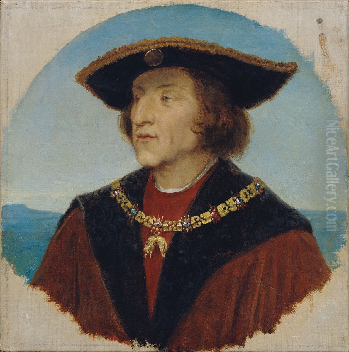 Kaiser Maximilian I. Oil Painting by Karl von Blaas