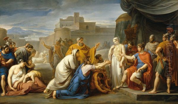 Scipios Massigung Oil Painting by Vincenzo Camuccini
