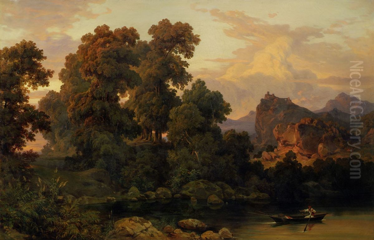 Italienische Landschaft Oil Painting by Salomon Corrodi