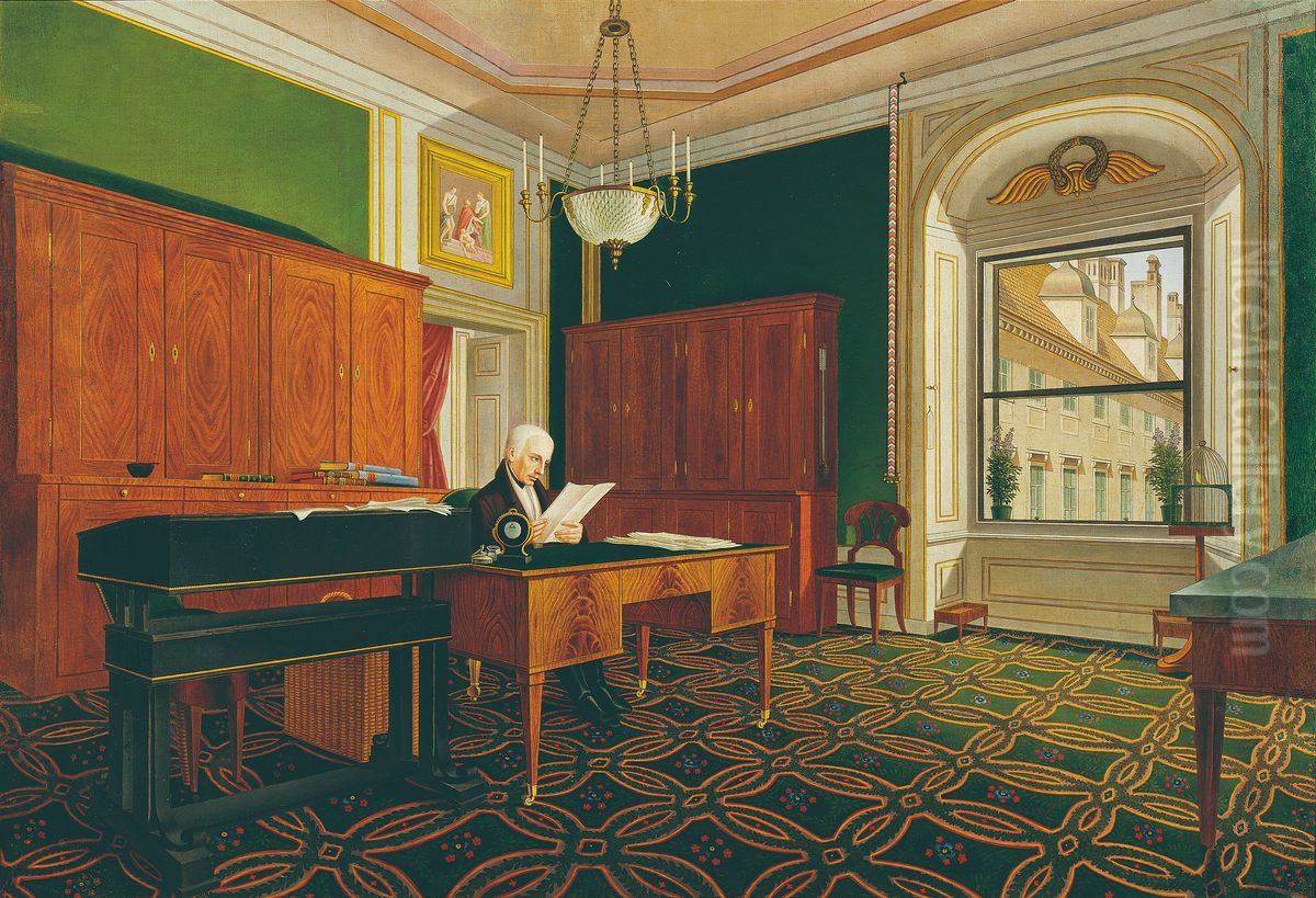 Kaiser Franz II. (I.) in seinem Arbeitszimmer Oil Painting by Johann Stephan Decker