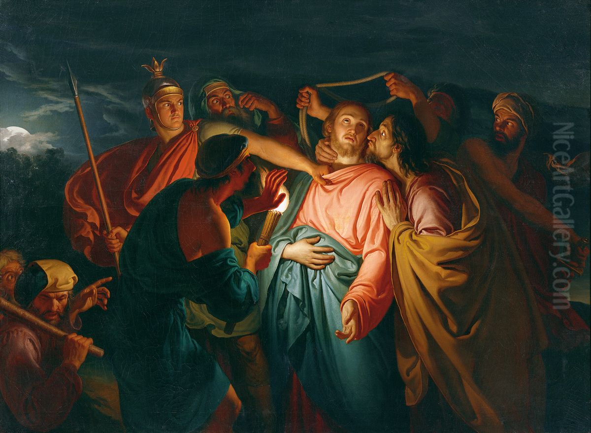 Der Judaskuss Oil Painting by Giuseppe Diotti