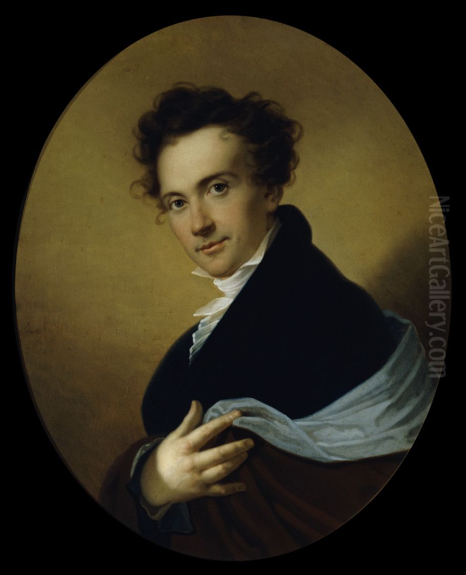 Selbstportrat Oil Painting by Josef Lambert Denk