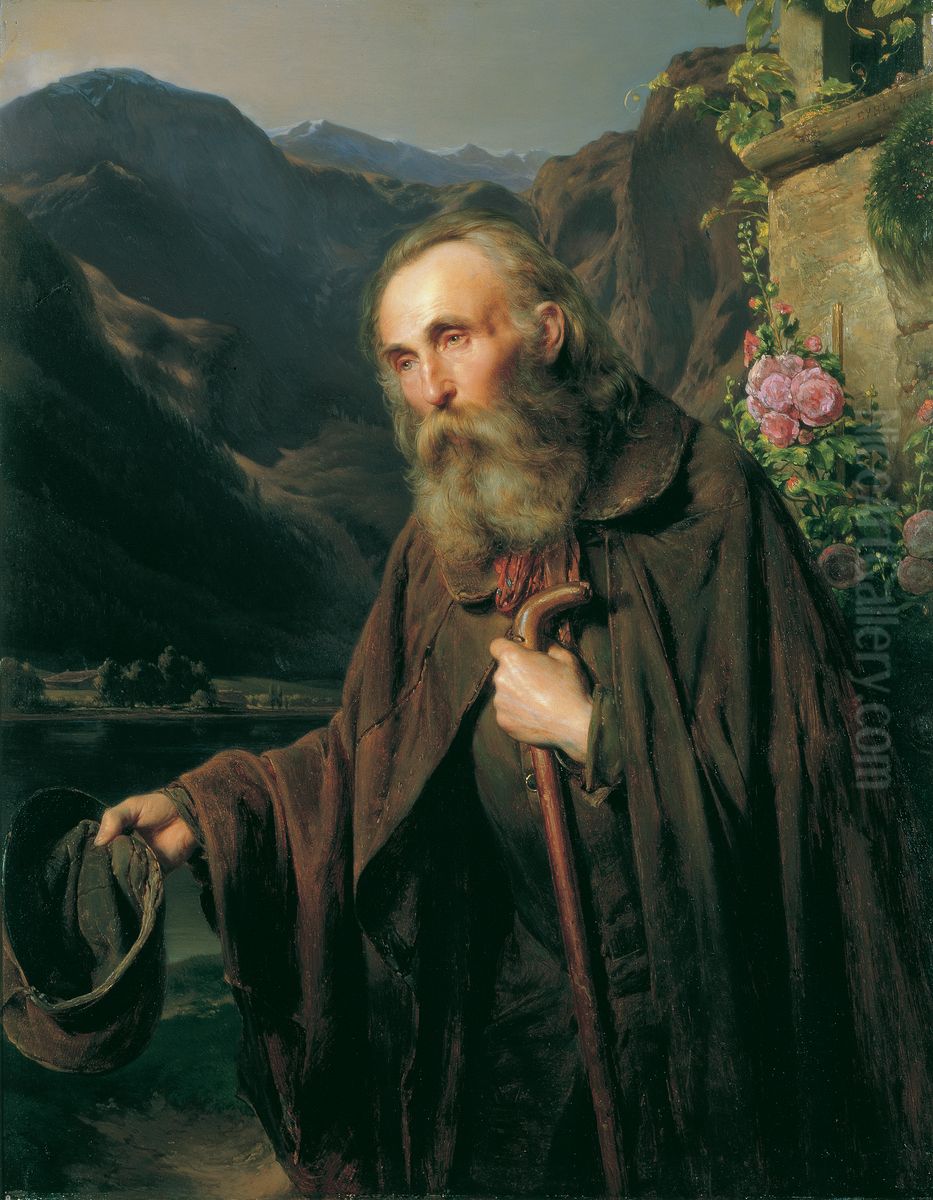 Ein alter Bettler Oil Painting by Franz Eybl Ein alter Bettler Oil Painting by Franz Eybl