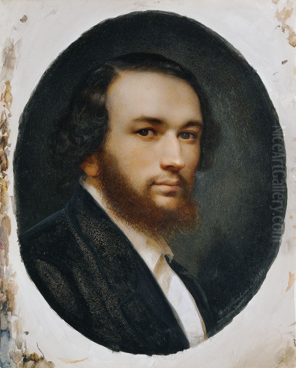 Selbstbildnis Oil Painting by Georg Martin Ignaz Raab