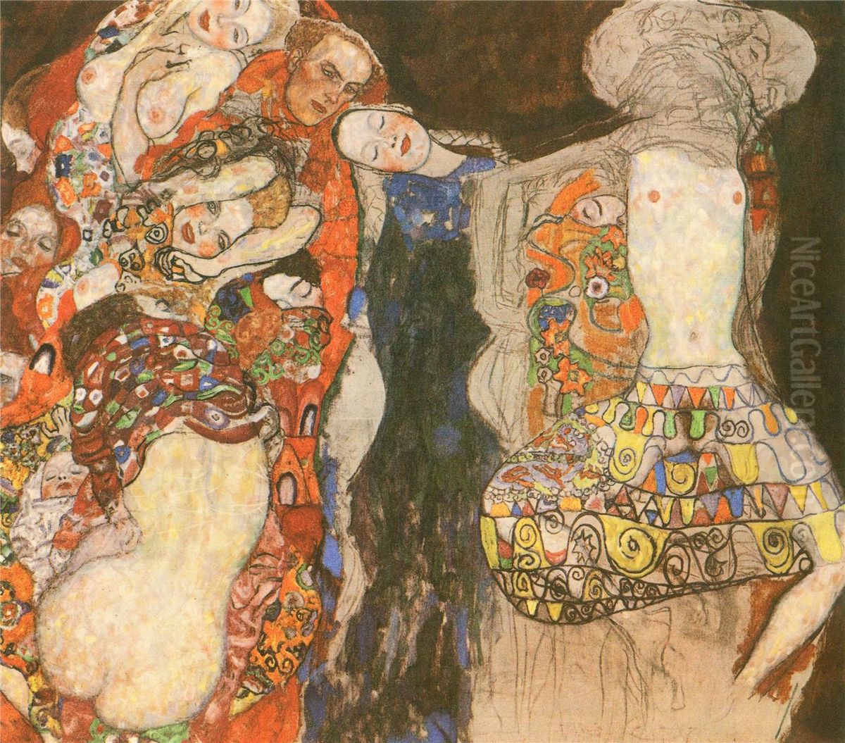 Die Braut Oil Painting by Gustav Klimt