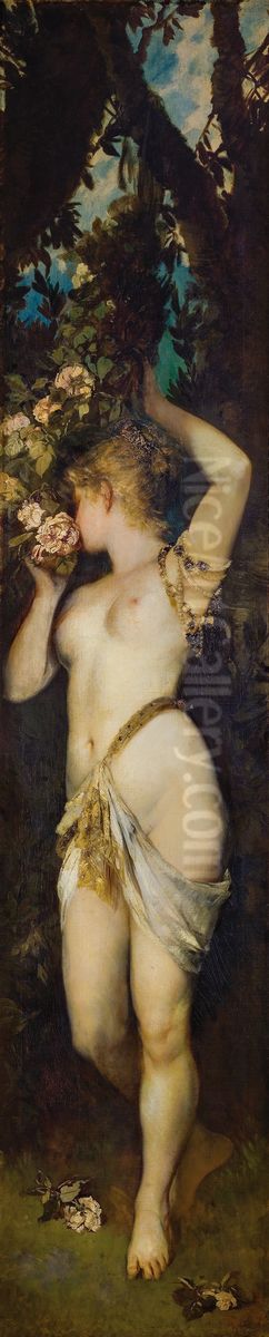 smell Oil Painting by Hans Makart