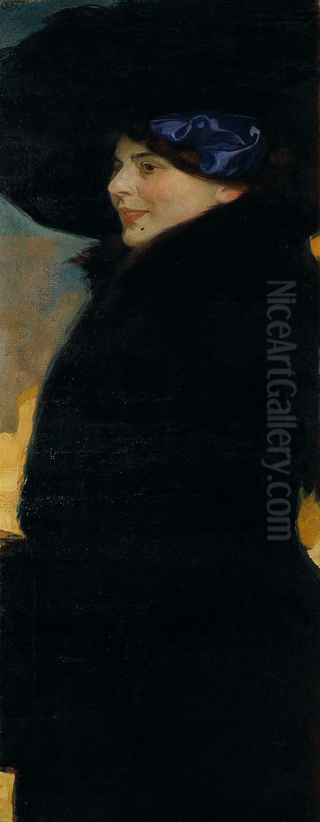Gabrielle (Ella) Gallia Oil Painting by Otto Friedrich