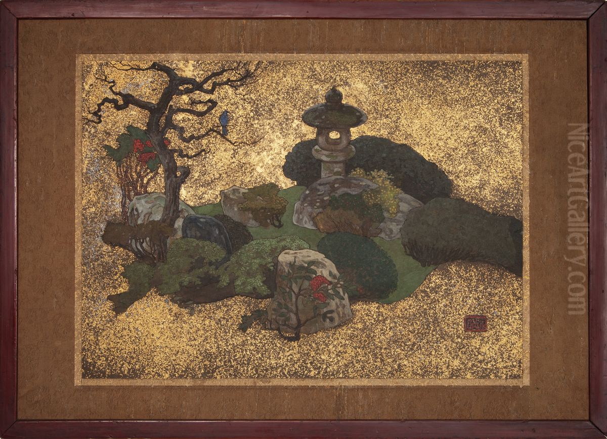 Japanischer Garten Oil Painting by Emil Orlik