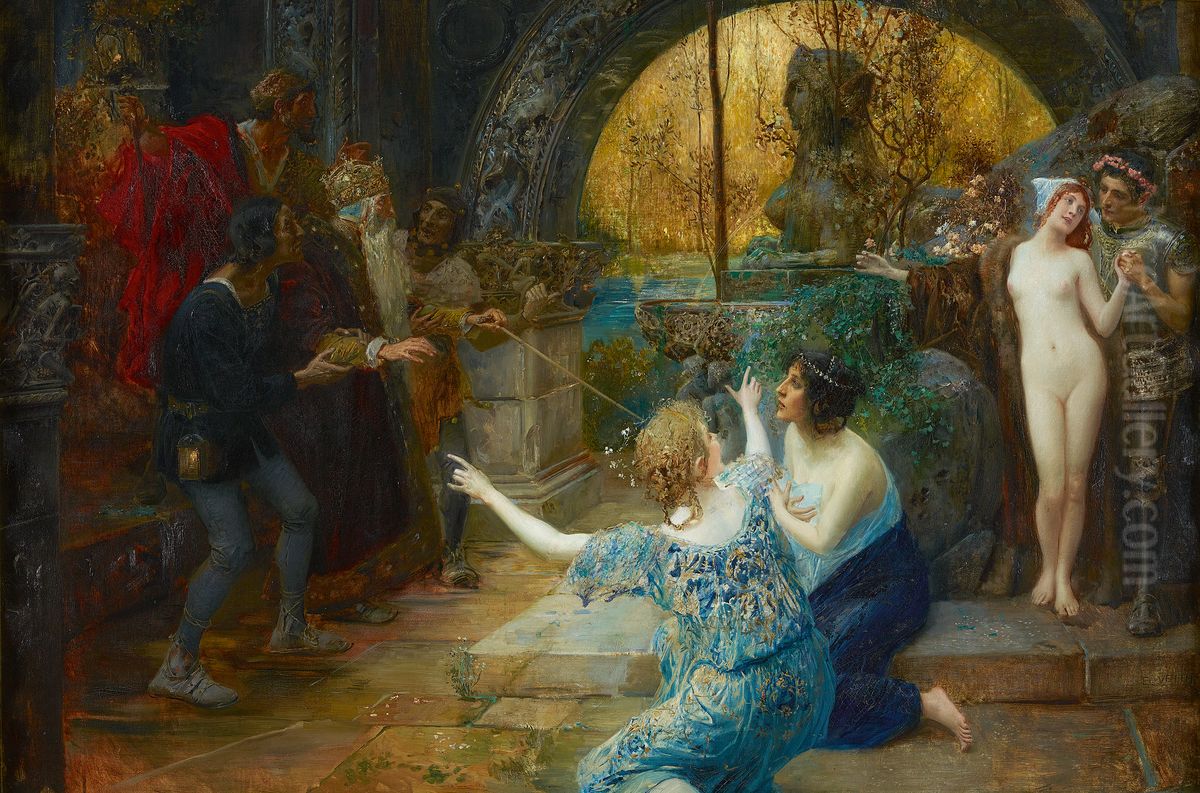 Jungbrunnen Oil Painting by Eduard Veith