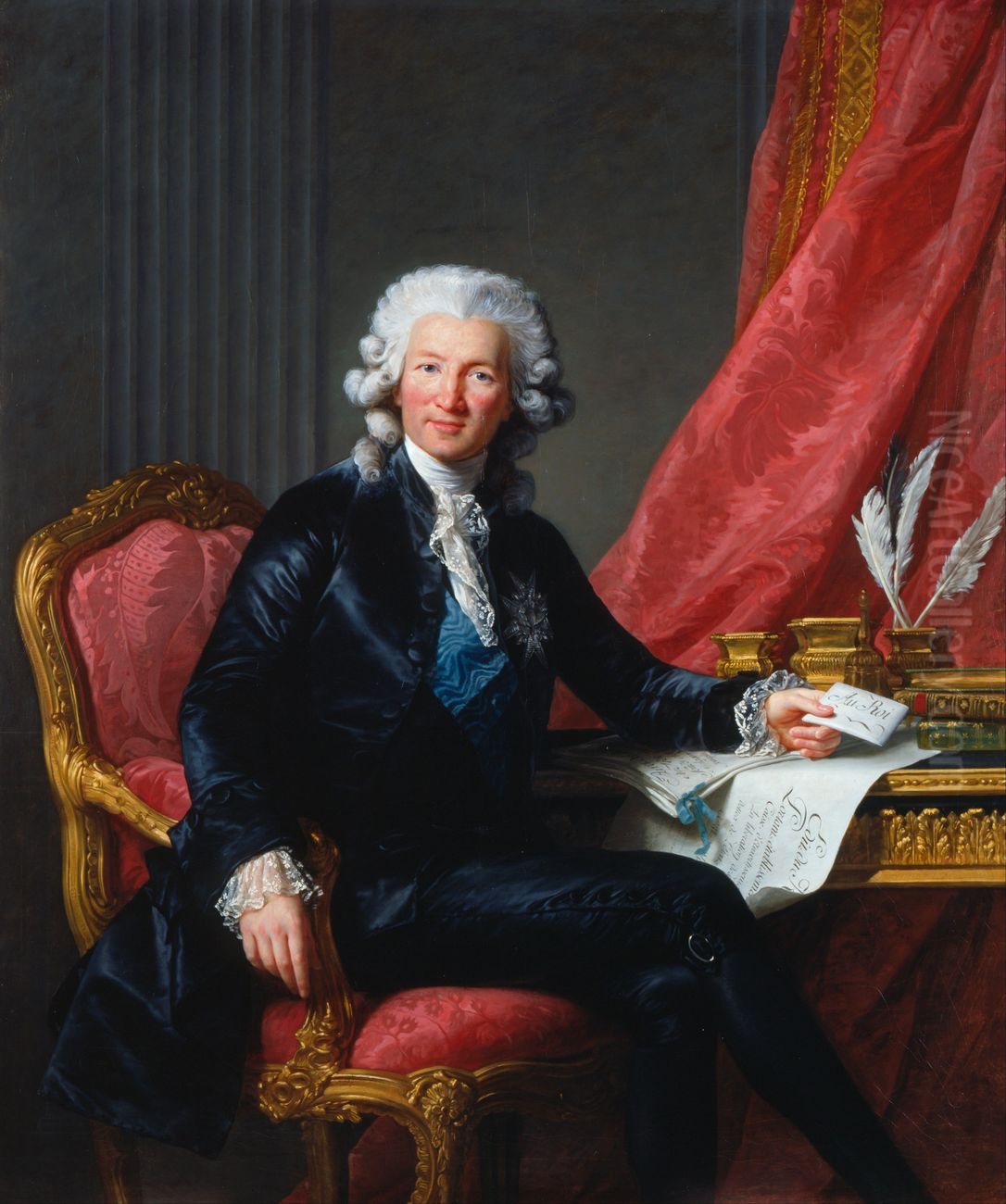 Portrait of Charles-Alexandre de Calonne (1734-1802) Oil Painting by Elisabeth Louise Vigee Le Brun