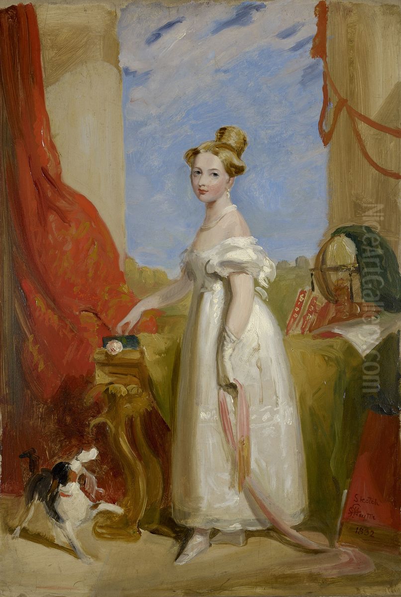 Queen Victoria (1819-1901) when Princess Oil Painting by George Hayter