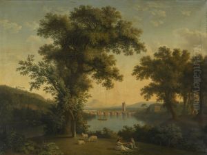 River Landscape with Women Playing with a Child