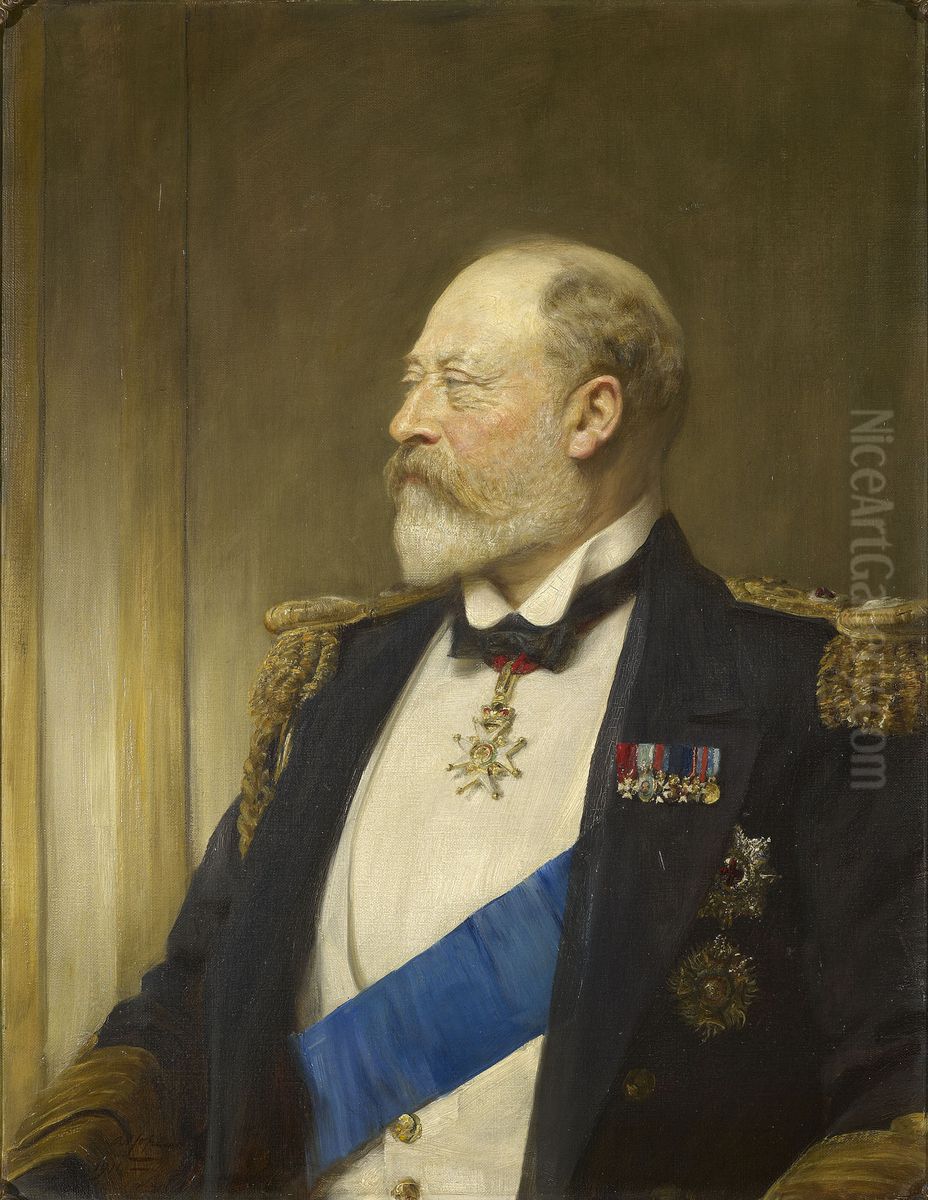 King Edward VII (1841-1910) Oil Painting by Arthur Stockdale Cope