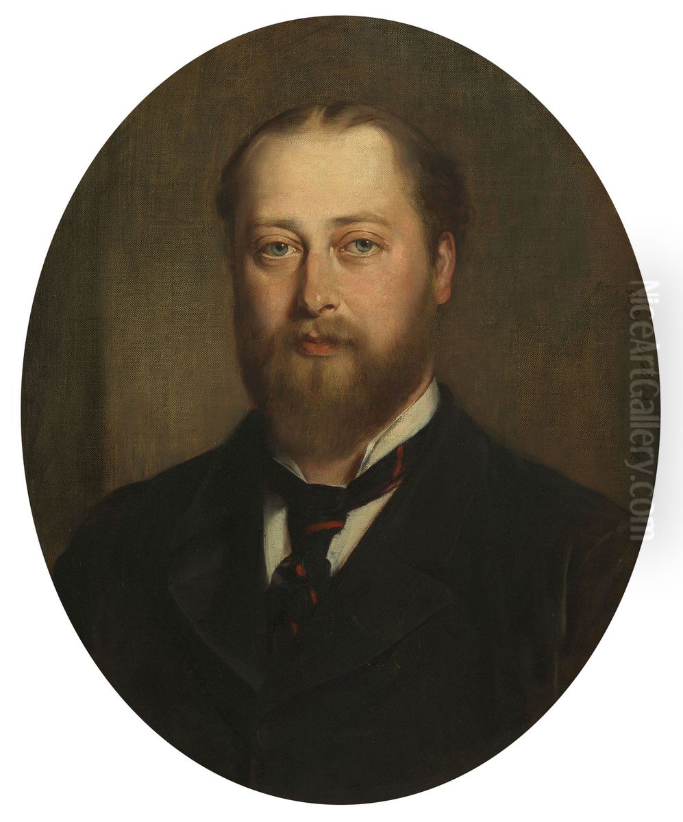 Albert Edward, Prince of Wales (1841-1910) Oil Painting by Baron Heinrich von Angeli