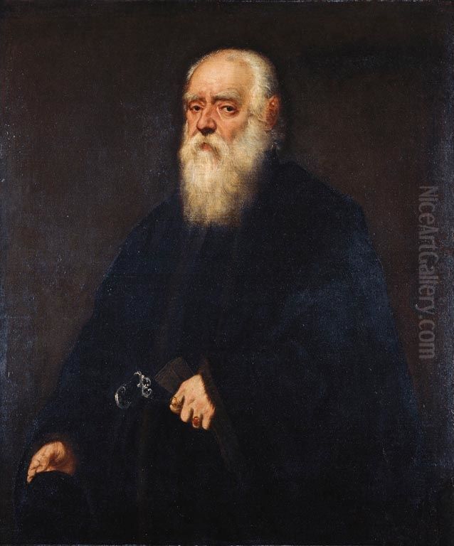 Portrait of Girolamo Pozzo Oil Painting by Jacopo Tintoretto