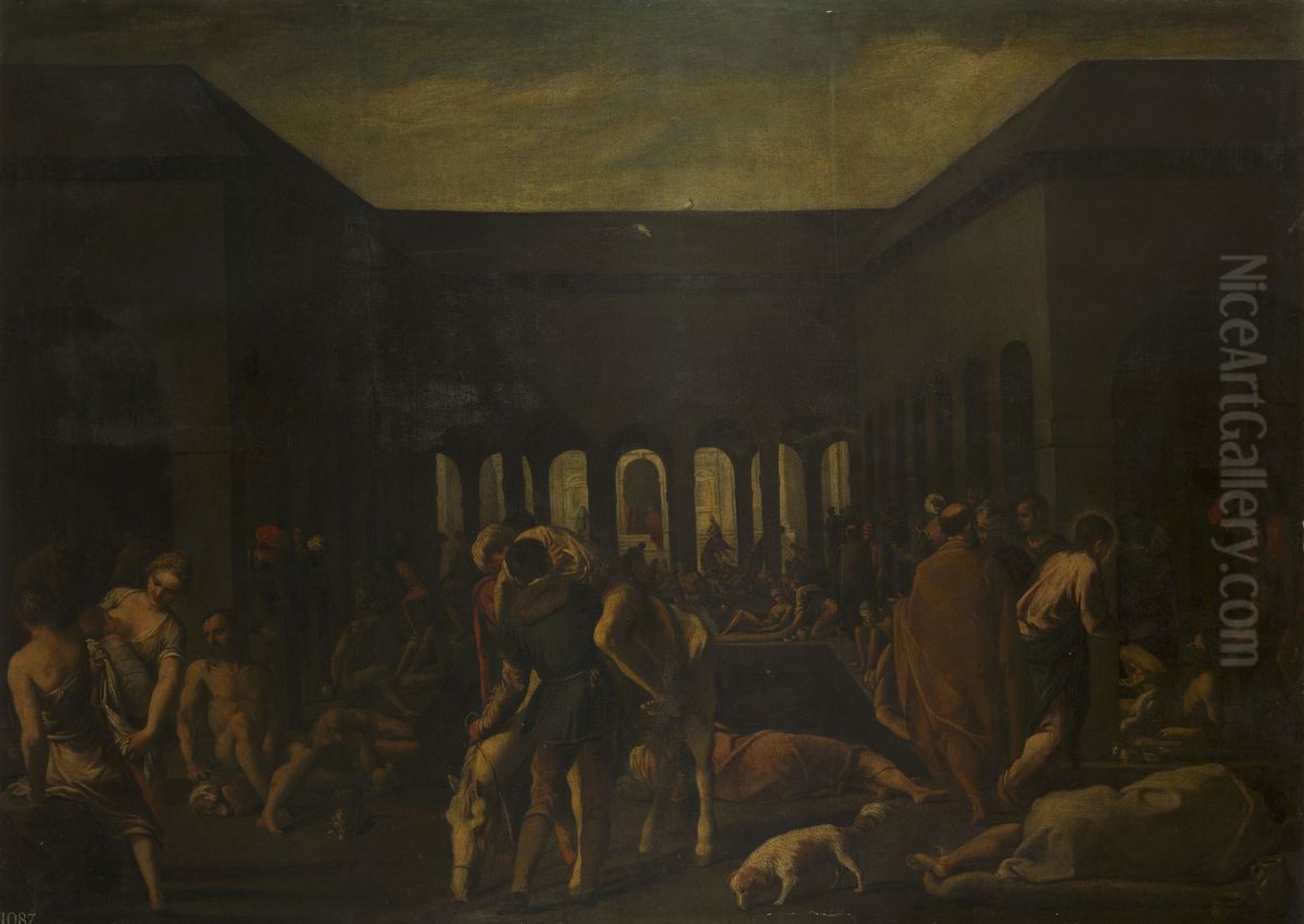 Christ at the Pool of Bethesda Oil Painting by Pedro Orrente