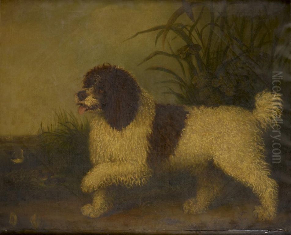 A Spaniel Oil Painting by Henry Bernard Chalon
